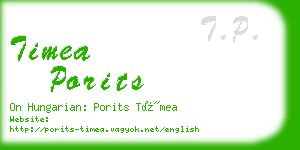 timea porits business card